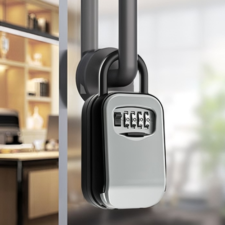 Process Lock Key Box Signage Proway Key Box - Fingerprint & Combination Lock Key Storage