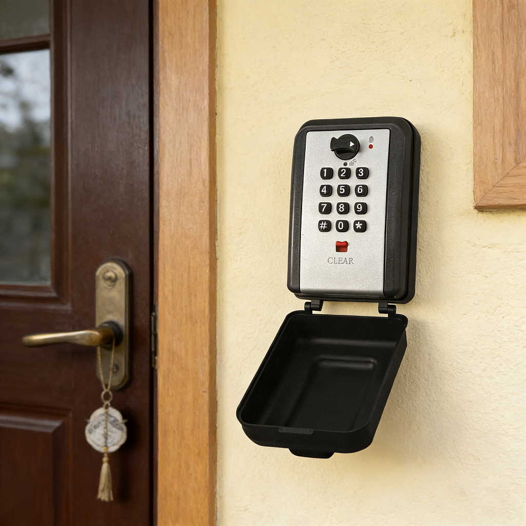 Process Lock Key Box Signage Proway Key Box - Fingerprint & Combination Lock Key Storage